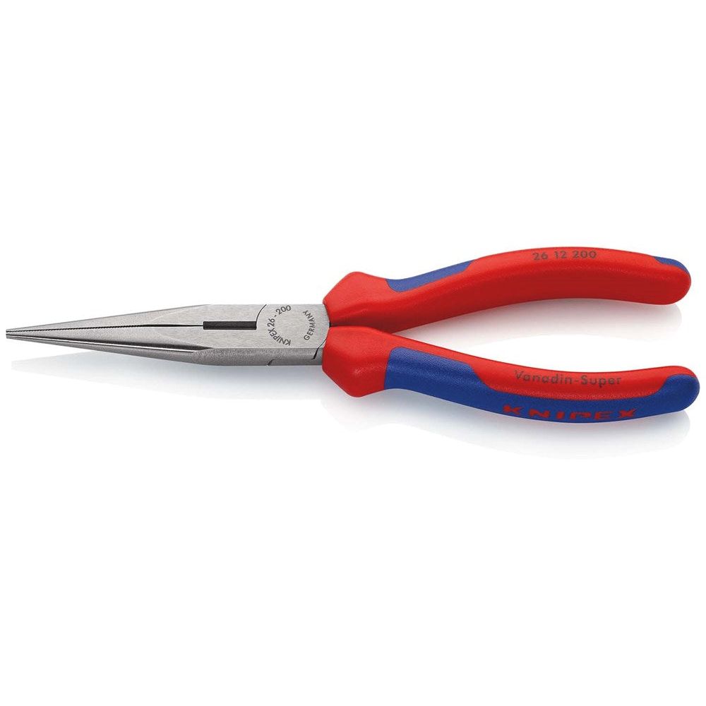KNIPEX 26 12 200 Platspitse tang met zijsnijder (telefoontang) met meer-componentengrepen zwart geat-0