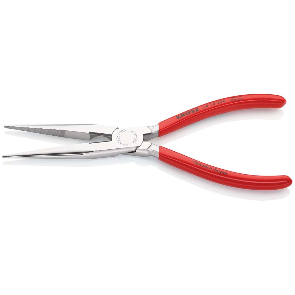KNIPEX 26 13 200 Platspitse tang met zijsnijder (telefoontang) met kunststof bekleed verchroomd 200-2
