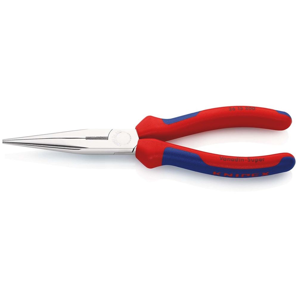 KNIPEX 26 15 200 Platspitse tang met zijsnijder (telefoontang) met meer-componentengrepen verchroomd-0