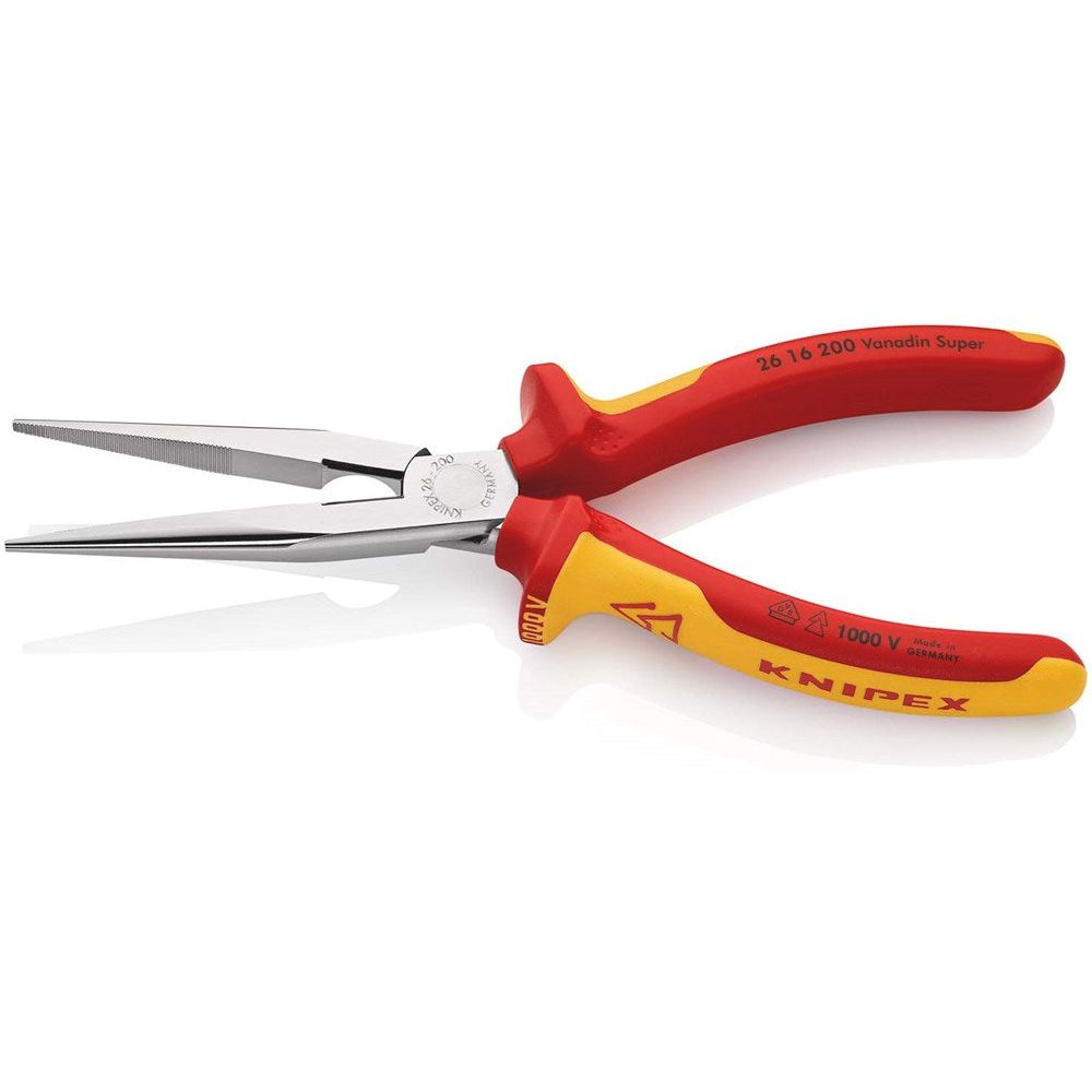 KNIPEX 26 16 200 Platspitse tang met zijsnijder (telefoontang) geïsoleerd met meer-componentengrepen-2