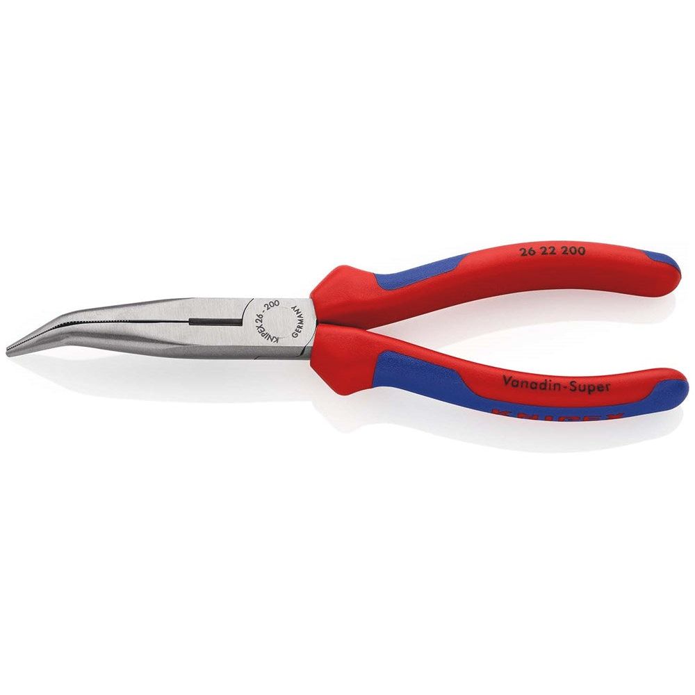 KNIPEX 26 22 200 Platspitse tang met zijsnijder (telefoontang) met meer-componentengrepen zwart geat-0