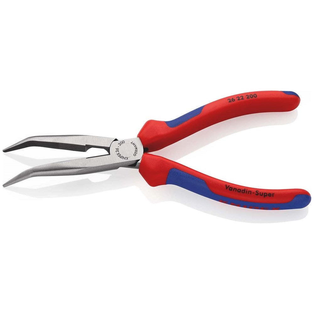 KNIPEX 26 22 200 Platspitse tang met zijsnijder (telefoontang) met meer-componentengrepen zwart geat-2