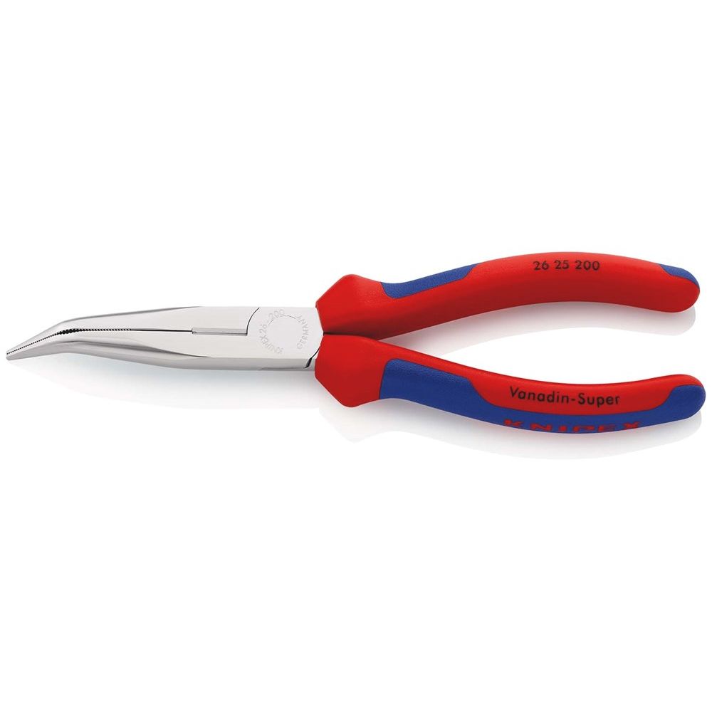 KNIPEX 26 25 200 Platspitse tang met zijsnijder (telefoontang) met meer-componentengrepen verchroomd-0