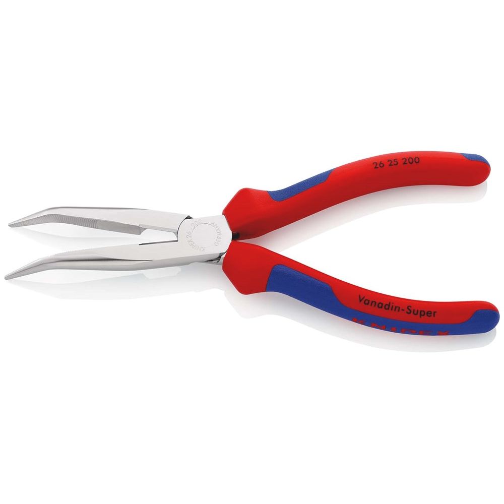 KNIPEX 26 25 200 Platspitse tang met zijsnijder (telefoontang) met meer-componentengrepen verchroomd-2