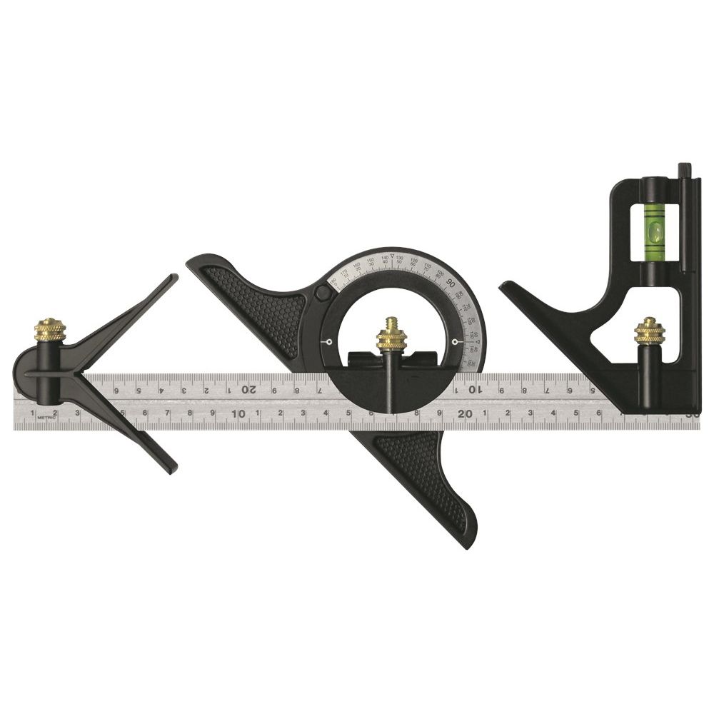 Combinatie hoek- en gradenmeter 300mm met libel-0
