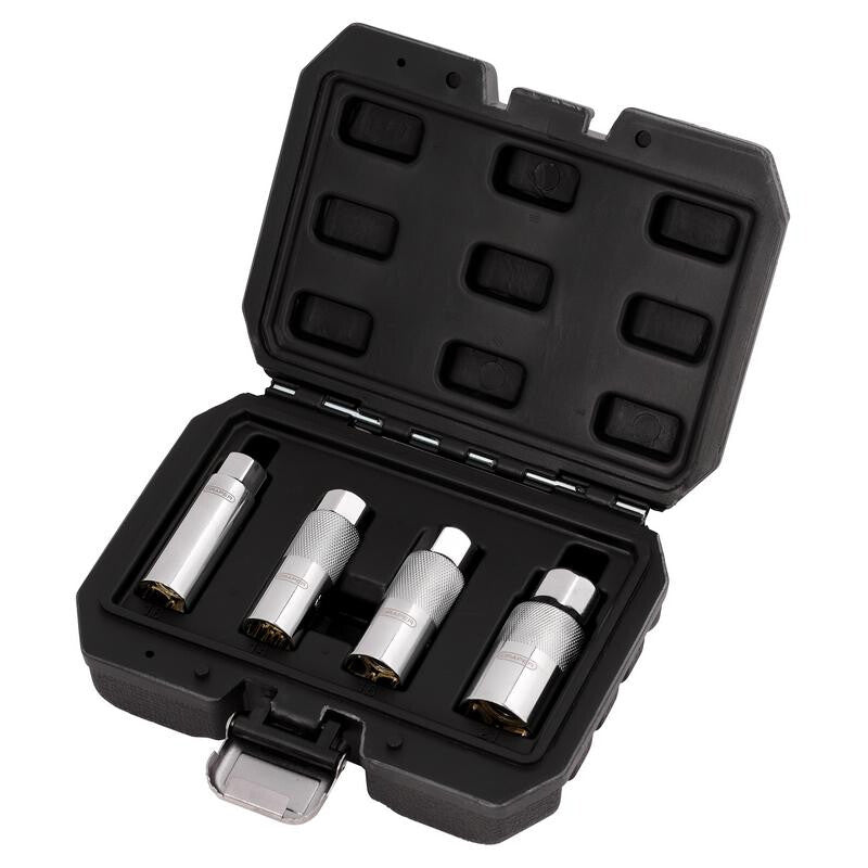 3/8" Bougiedoppen set, magnetisch, 4dlg