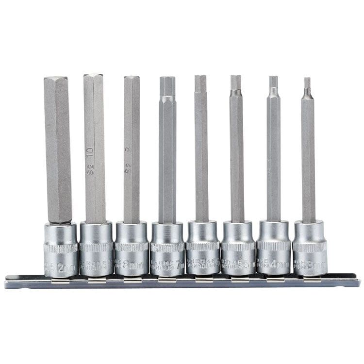 3/8" Doppenrail inbus lang, 8dlg-Draper Tools-MZS Gereedschap