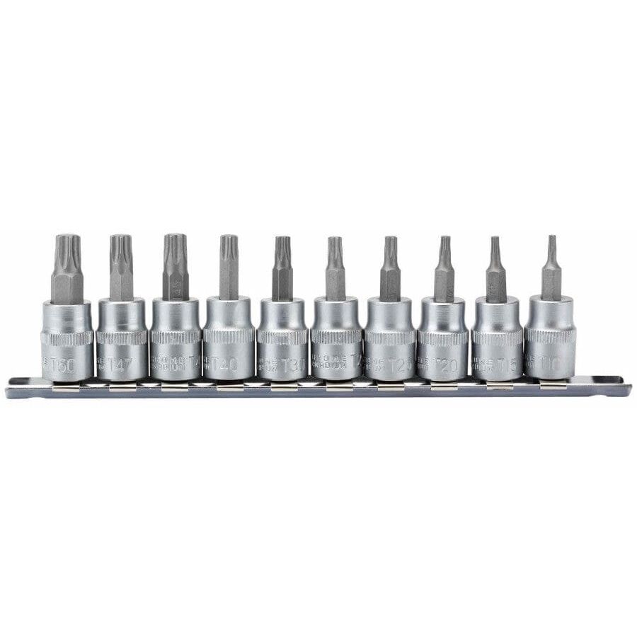 3/8" Doppenrail torx, 10dlg-Draper Tools-MZS Gereedschap