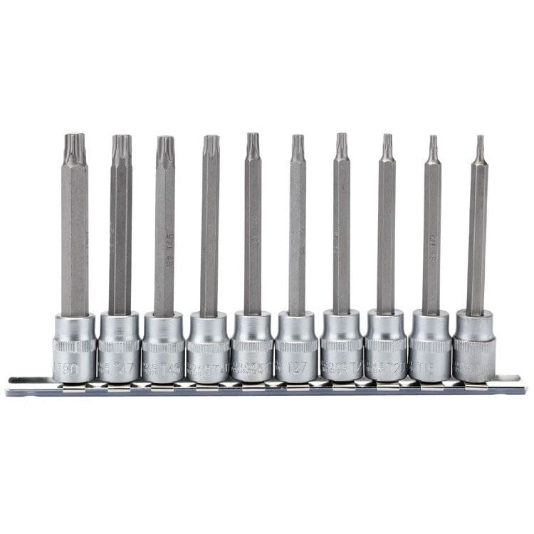3/8" Doppenrail torx lang, 10dlg-Draper Tools-MZS Gereedschap
