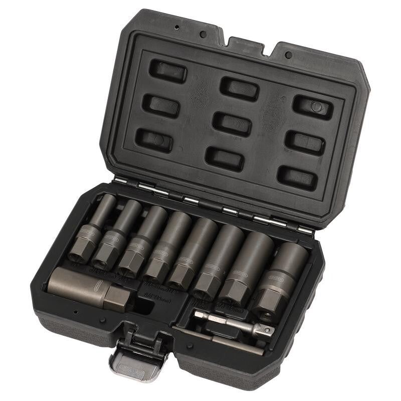 3/8" Spiraaldoppenset, 11dlg