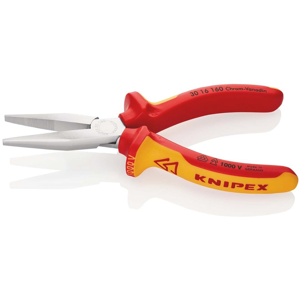 KNIPEX 30 16 160 Langbektang geïsoleerd met meer-componentengrepen, VDE-getest verchroomd 160 mm-2