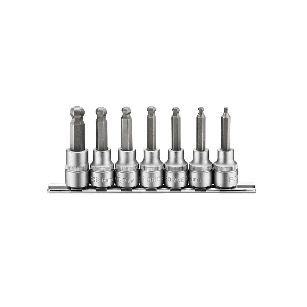3/8" Bit doppenset kogelinbus 7 delig