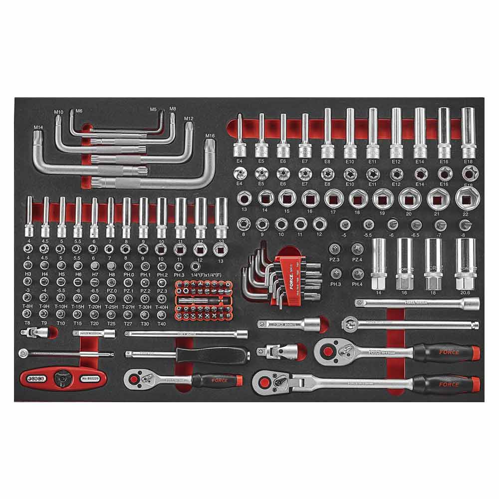 175-delige 1/4" & 3/8" Doppen Combinatie Set (EVA)