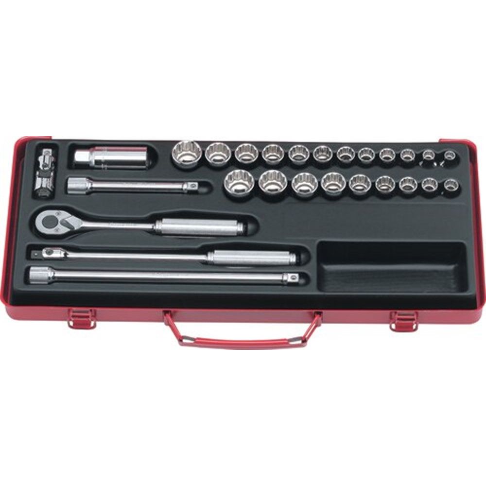27-dlg. set 3/8"handdoppen 12k-0