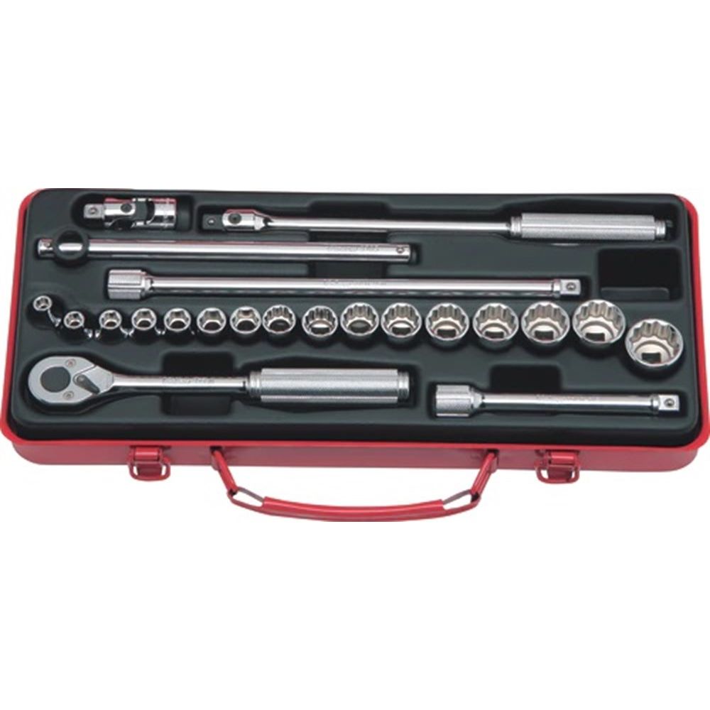 22-dlg. set 3/8"handdoppen 12k-0