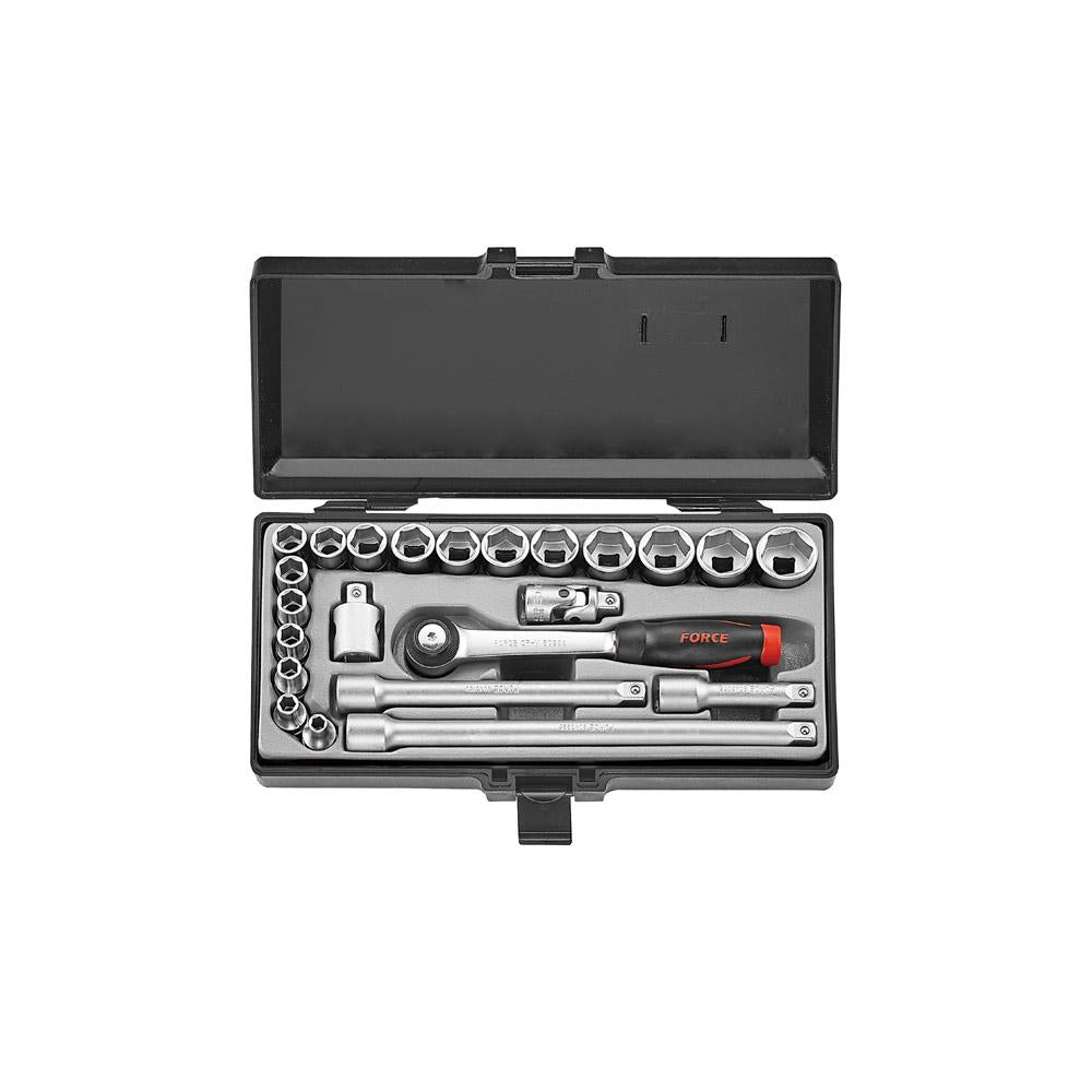 23pc 3/8" 12pt. Flank socket set
