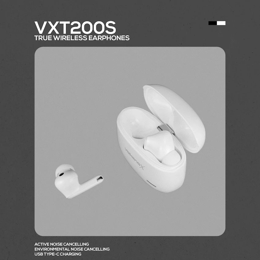VolkanoX VXT200S Draadloze oordopjes – Hybride ANC – Wit