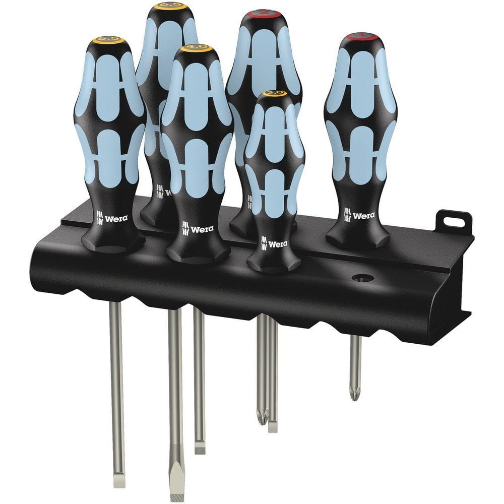 3334/6 SCHROEVENDRAAIER-SET, RVS + HOUDER, 6 -DELIG-0
