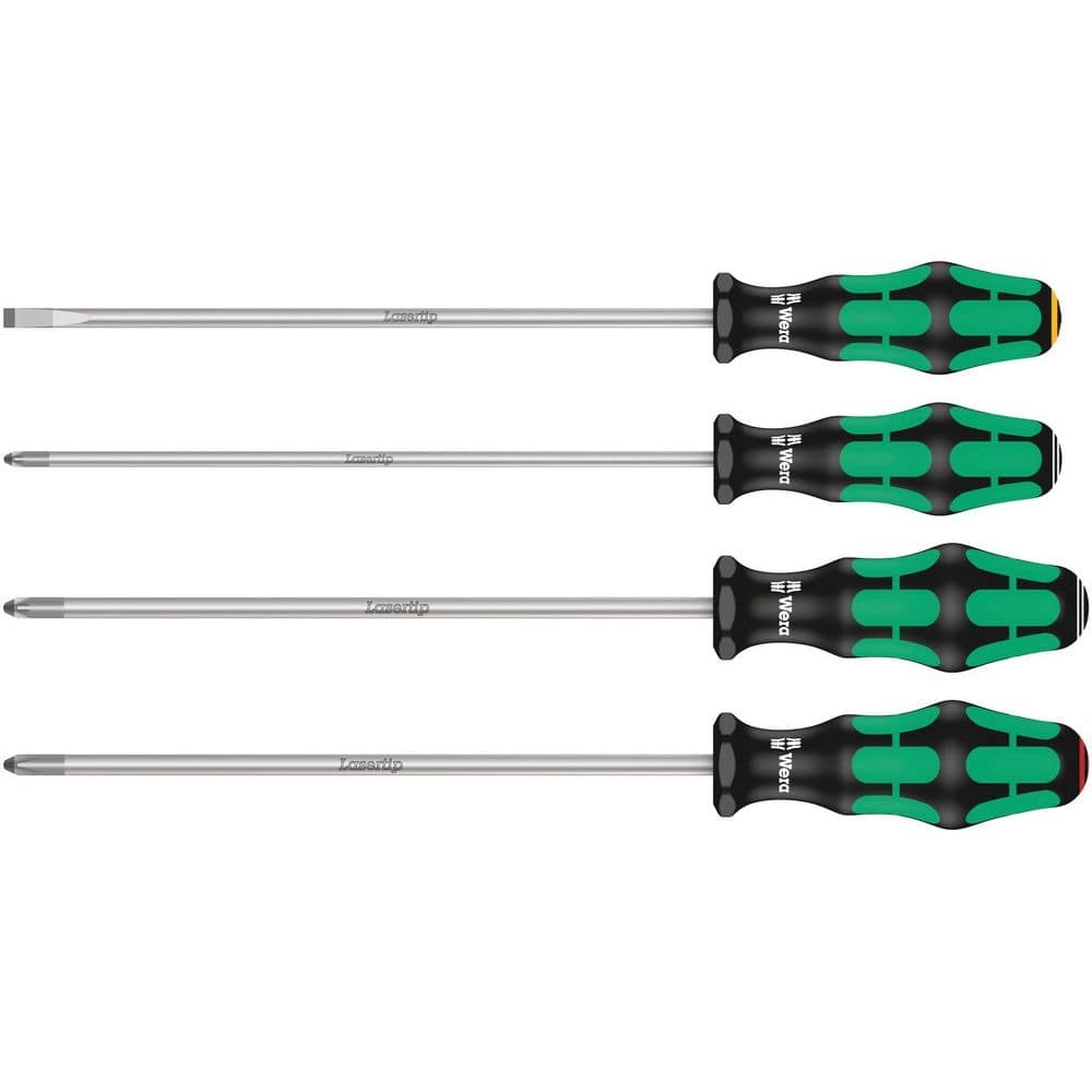 335/350/355/4 SCHROEVENDRAAIERSET KRAFTFORM PLUS LASERTIP MET 200 MM LANGE KLINGEN, 4-DELIG-0
