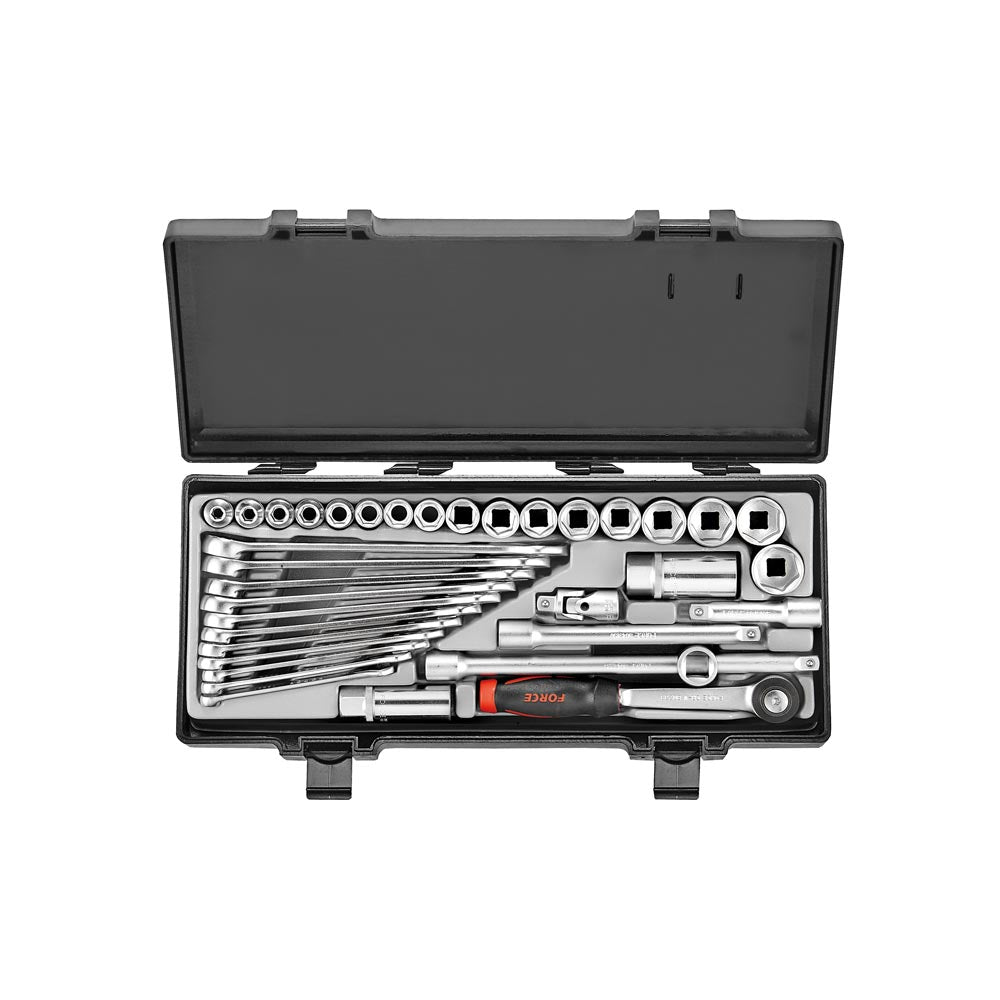 36pc 3/8" 12pt. Flank socket  & comb. wrench set