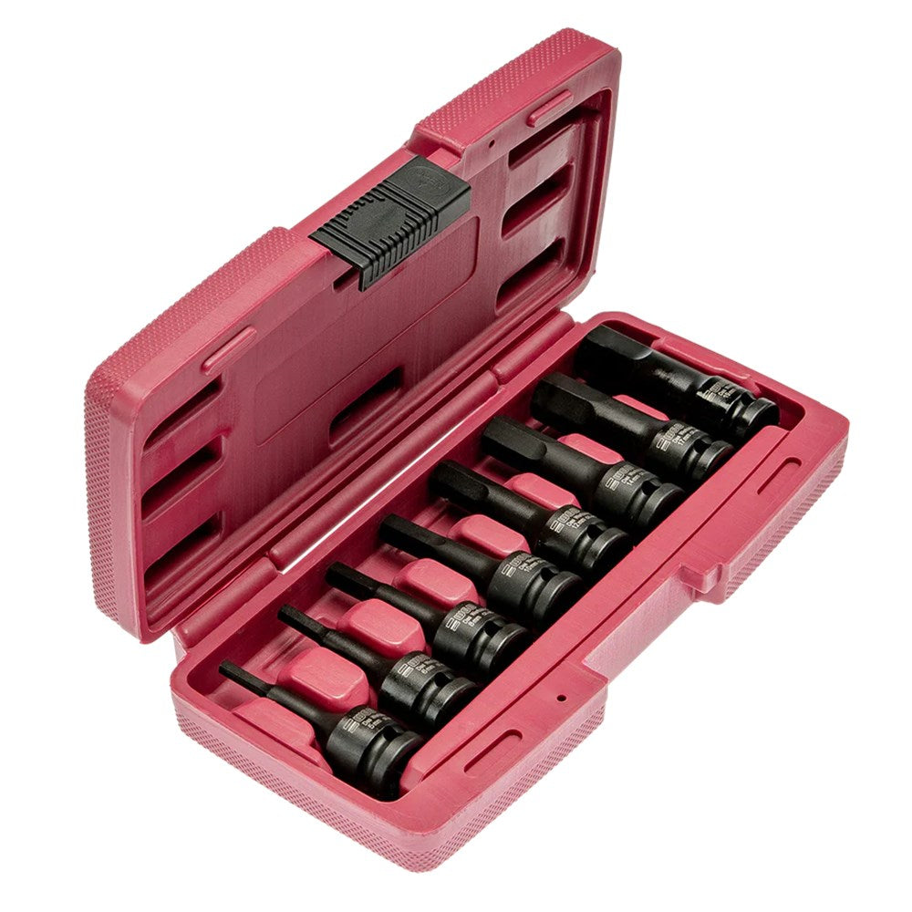 1/2" set inbus krachtdoppen, 5 - 19 mm, DIN 3121-0