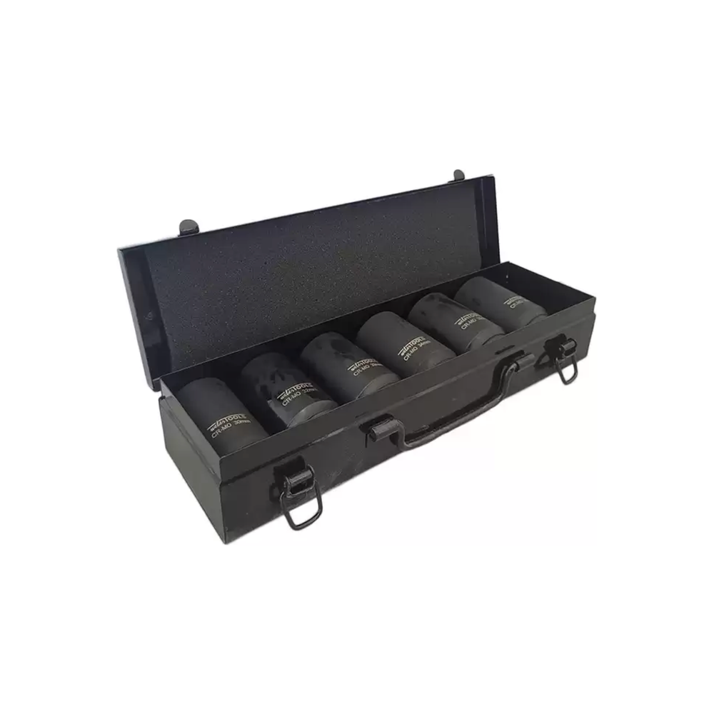 3/4'' Krachtdoppen set lang 12-kant / 6-delig