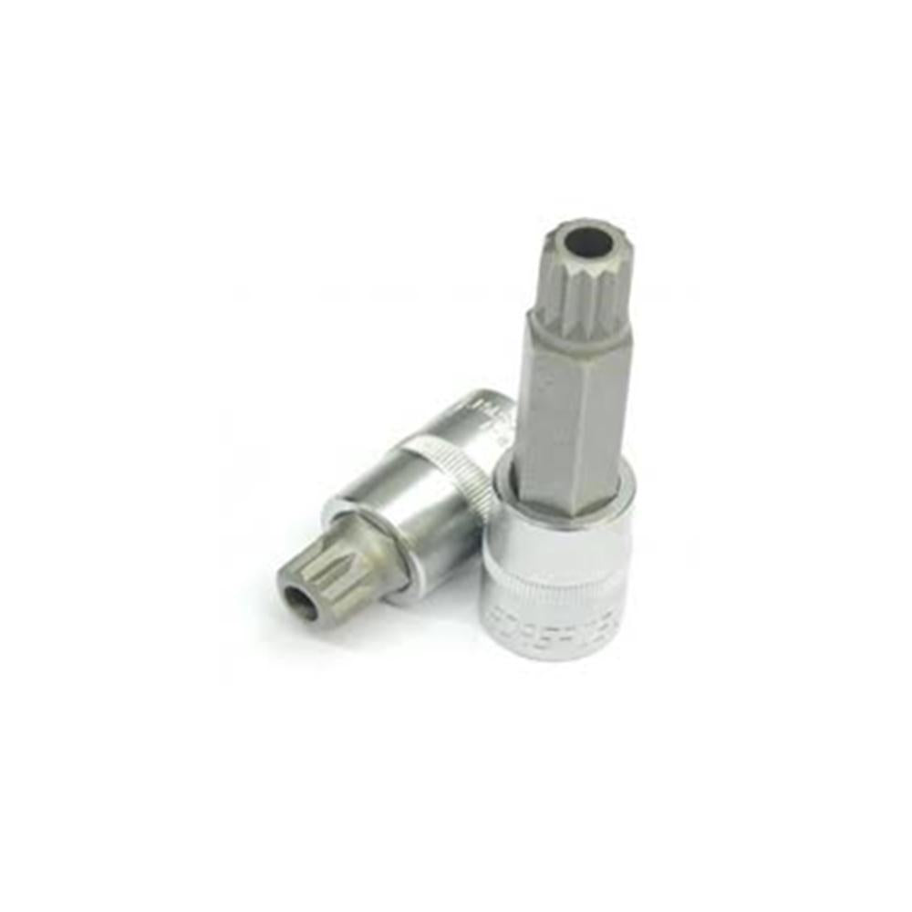 1/2" veeltand dopsleutel met gat 100mml M16