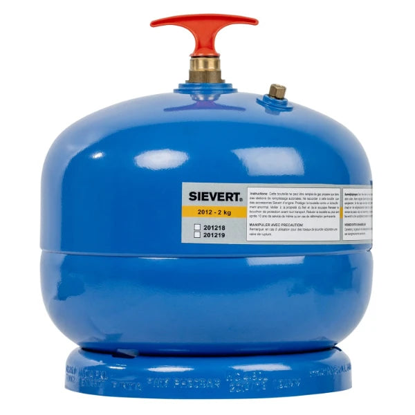 Sievert Gasfles hervulbaar 2kg M14 (leeg) - zonder kraan