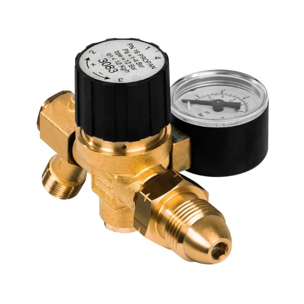 Sievert Slangbreuk- en reduceerventiel incl manometer 1-4 bar POL