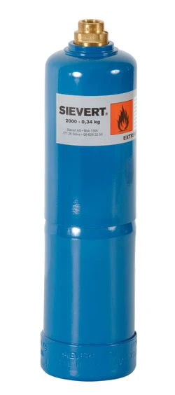 Sievert Gasfles hervulbaar 0,34kg M14 (gevuld) - zonder kraan