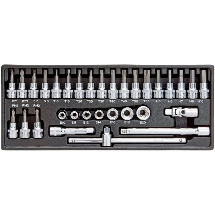 3/8" Bitdop+E - torxset, 32dlg, S - moduleCustorMZS Gereedschap