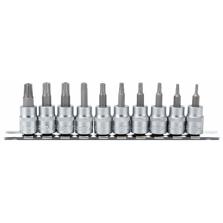 3/8" Doppenrail resi torx, 10dlgDeltachMZS Gereedschap