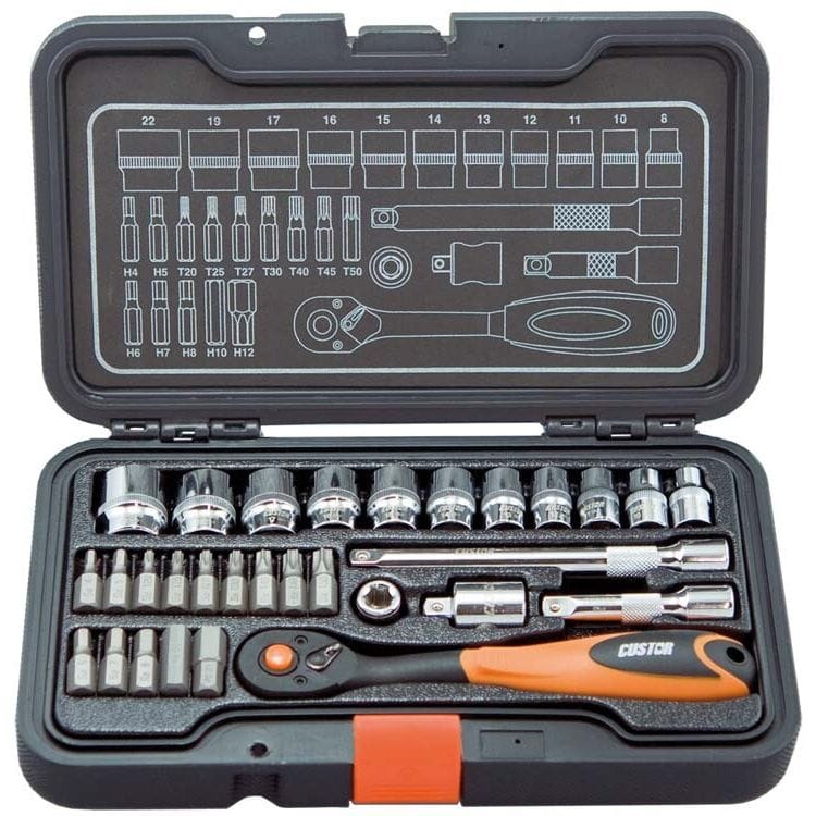 3/8" Doppenset, 30dlgCustorMZS Gereedschap