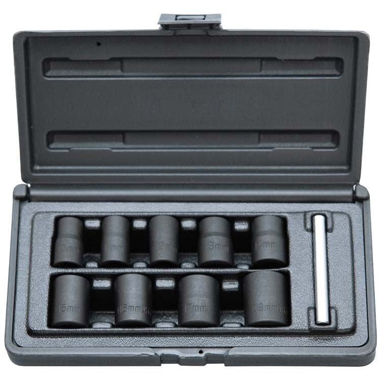 3/8" Spiraal doppenset, 9dlg, int.Steiner AirtoolsMZS Gereedschap