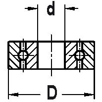 Kogellager met asgat 3,15 mm