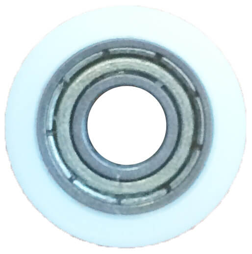 Lager met overzetring 19,0x6,35 mm, Asgat 6,35 mm