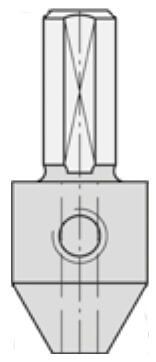 Boor opname 3,0 mm met cyl. schacht, Schacht: 10 mm