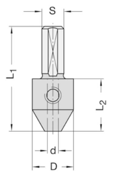 Boor opname 3,0 mm met cyl. schacht, Schacht: 10 mm