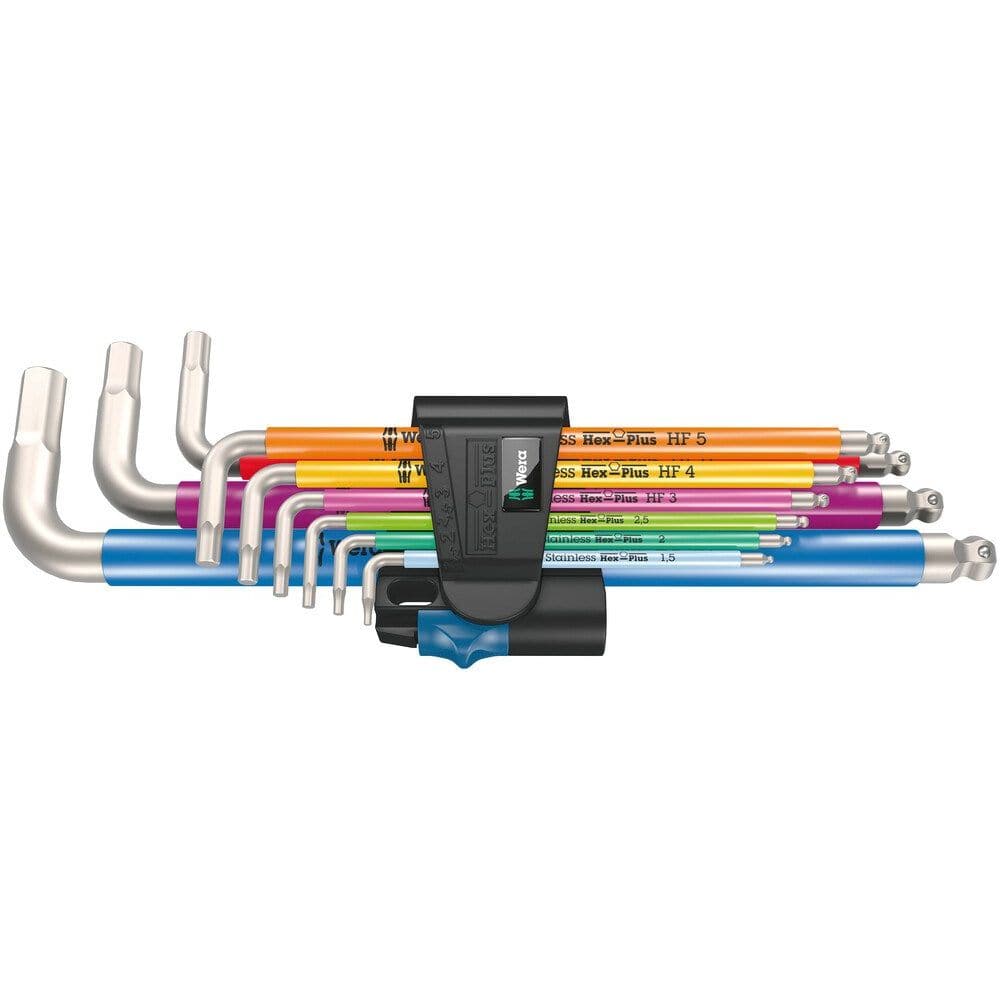 3950/9 Hex-Plus Multicolour HF Stainless 1 stiftsleutelset, metrisch, RVS, met vasthoudfunctie-0