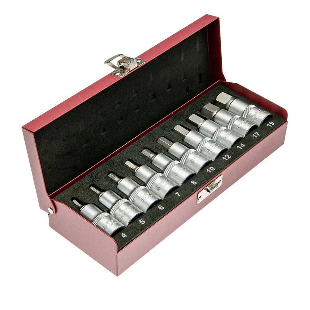 1/2" set schroevendraaier-dop, 4-19 mm, DIN 7422-1