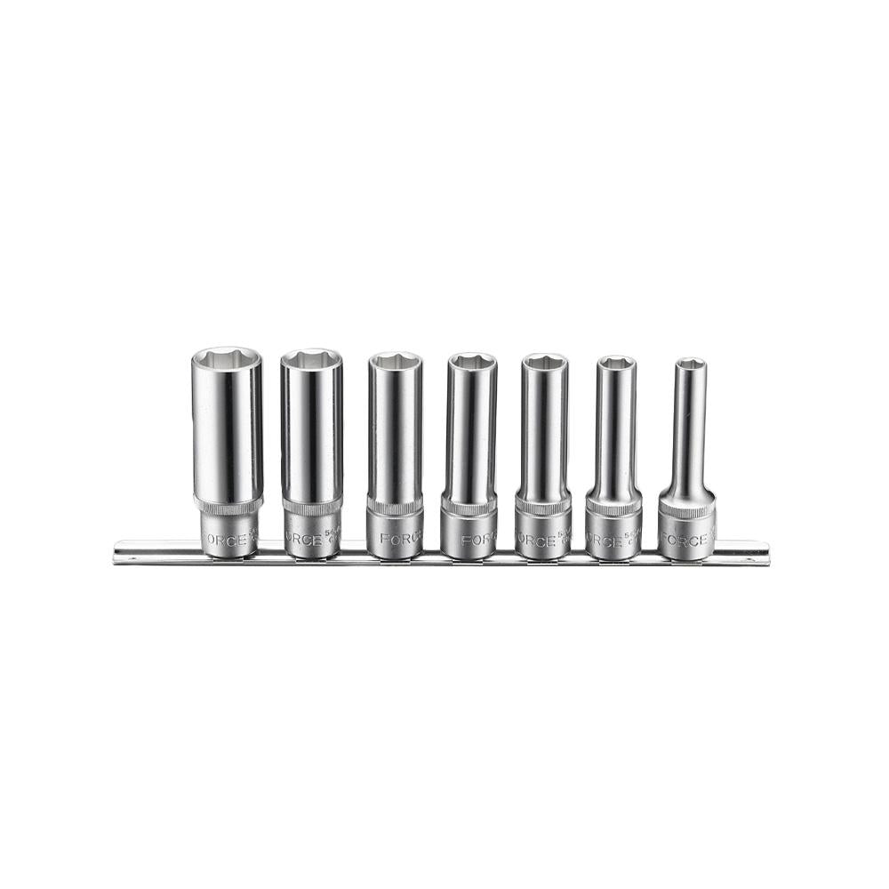 1/2" Doppenset lang 12-kant 7 delig