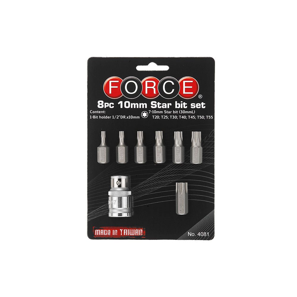 8pc 10mm Star bit set