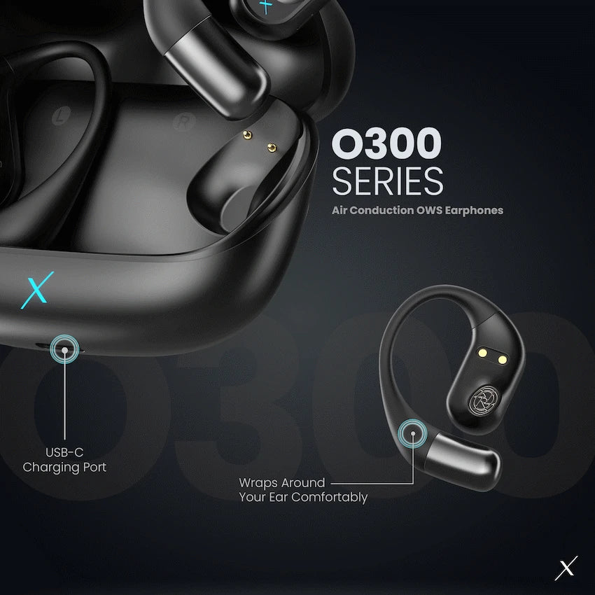 VolkanoX O300 Open-ear oordopjes – Zwart
