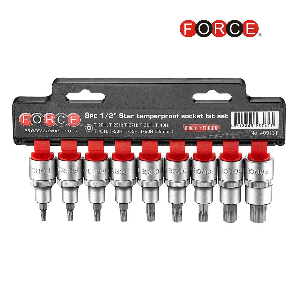 1/2" Bit doppenset Resistorx 9 delig