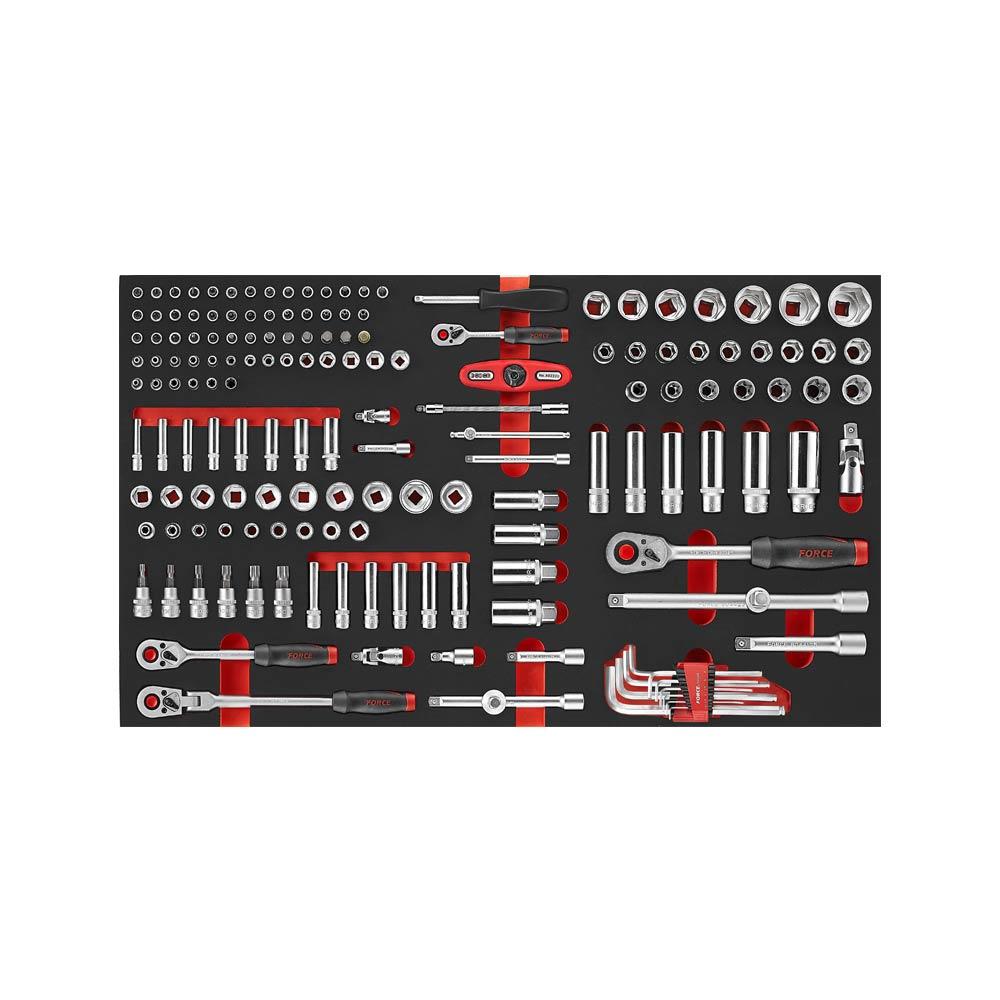 162-delige 1/4'', 3/8'' en 1/2'' Sleutel- en doppenset (EVA 10318.D)