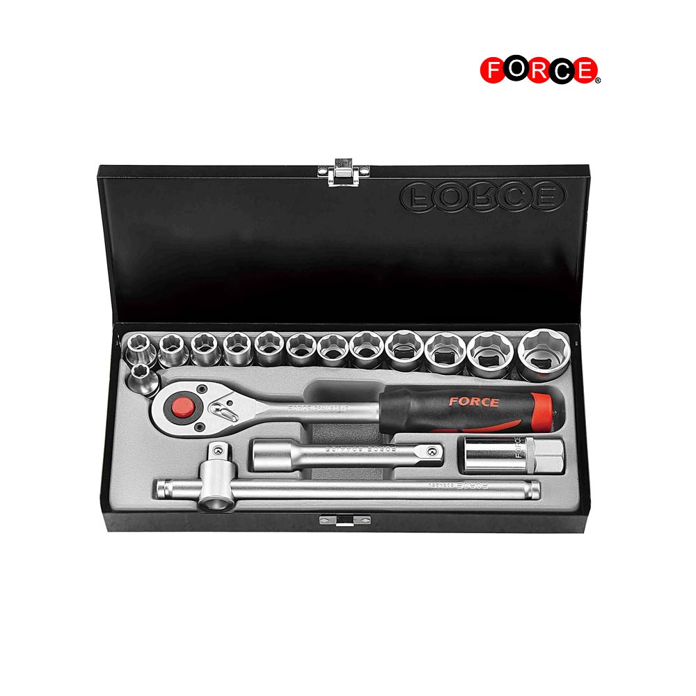 1/2" Doppenset Golf profiel SAE 17 delig