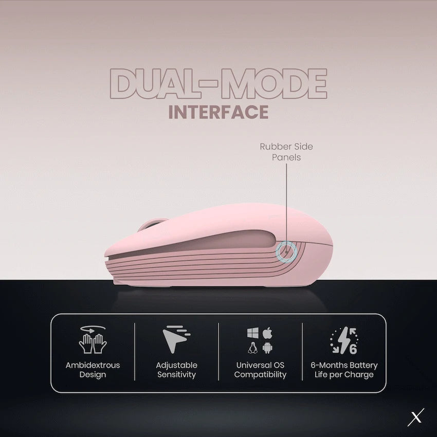 VolkanoX Asher Draadloze muis – Roze