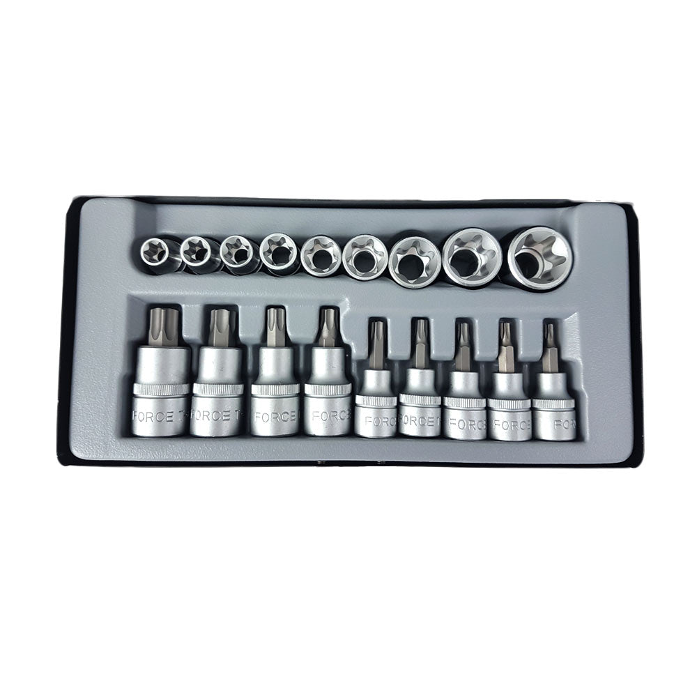 18-delige 3/8" & 1/2" Doppenset Torx