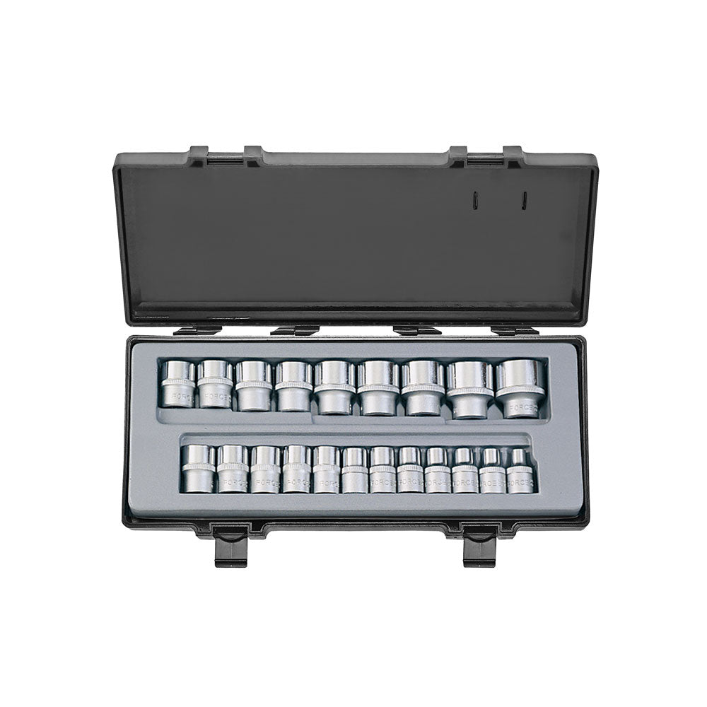 21pc 1/2" Surface drive socket set