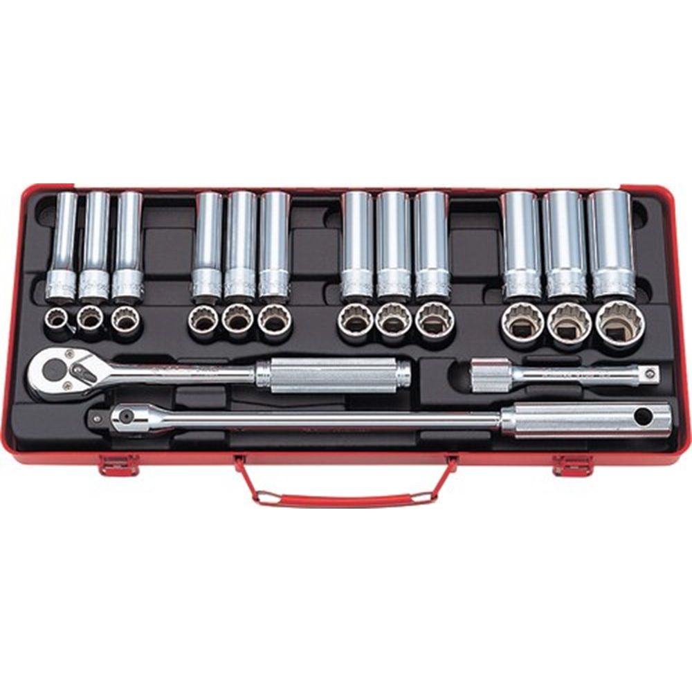 1/2" handdopset in metalen kist 10-24mm-0